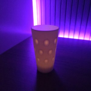Dubbeglas mit Teelicht