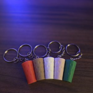 Dubbeglasschlüsselanhänger